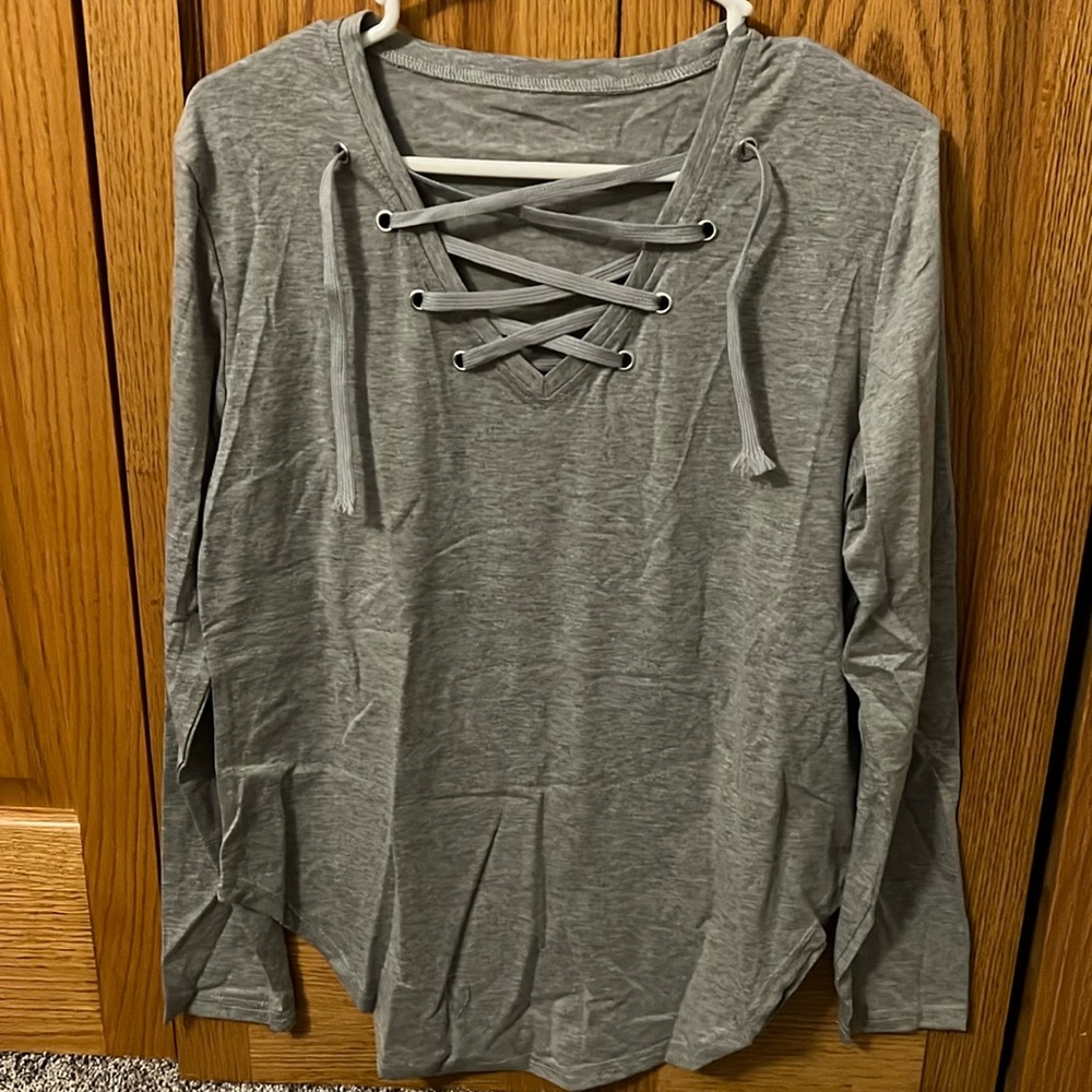 Brand New Never Worn Dark Grey long sleeve shirt